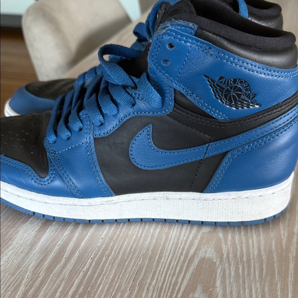 Nike Air High-Top Blue and Black Sneakers